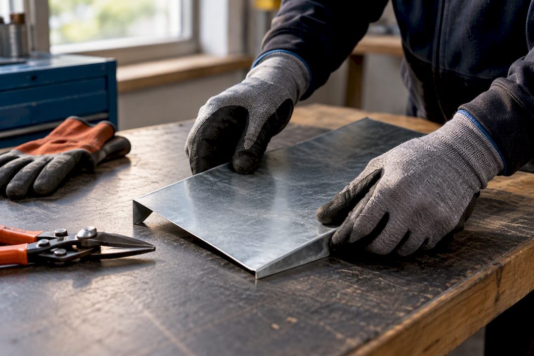 Handschoenen voor het monteren van zink