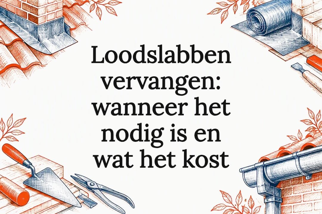 Decoratieve titelpagina met loodwerk en dakornamenten