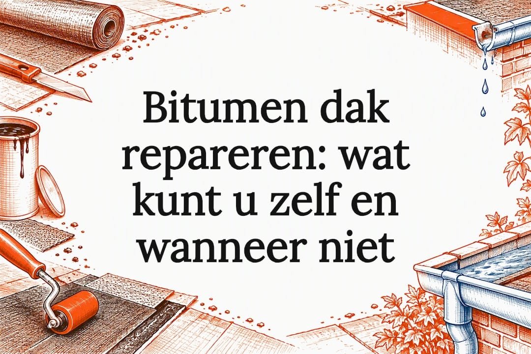 Titelkaart voor bitumen dakreparatie
