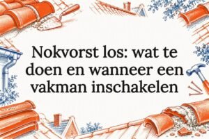 Met de hand getekende nokvorsten rondom de titel