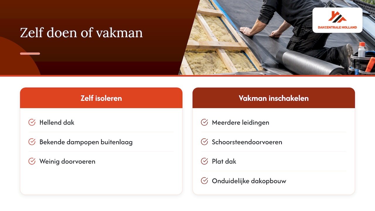 Vergelijking tussen zelf isoleren en vakman