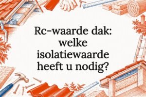 Getekende dakisolatie rondom een open titelvlak