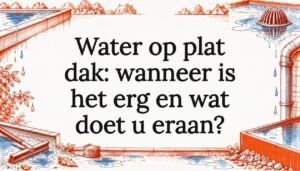Handgetekende titelkaart van een plat dak