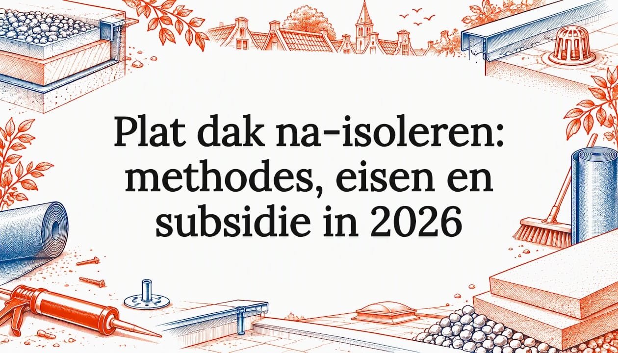 Titelpagina met tekeningen van platdakisolatie